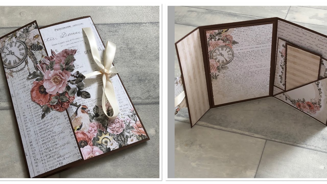 tuto carte a pochette facile / papier scrapnjoy