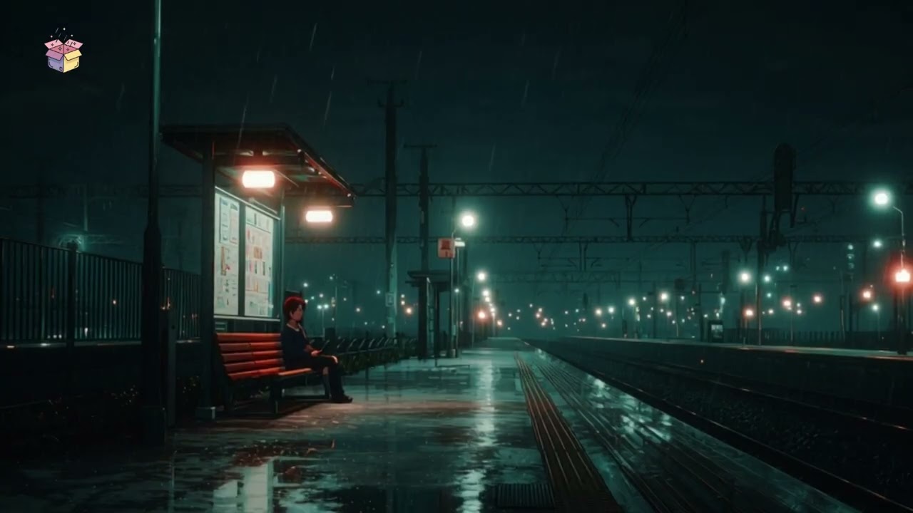 Empty Station, Rainy Thoughts 🌙 Sad & Cozy Lofi