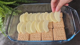 картинка: Если у вас есть одно яблоко 🍏 и печенье! Обязательно приготовьте это блюдо! Я никогда не ела ничего