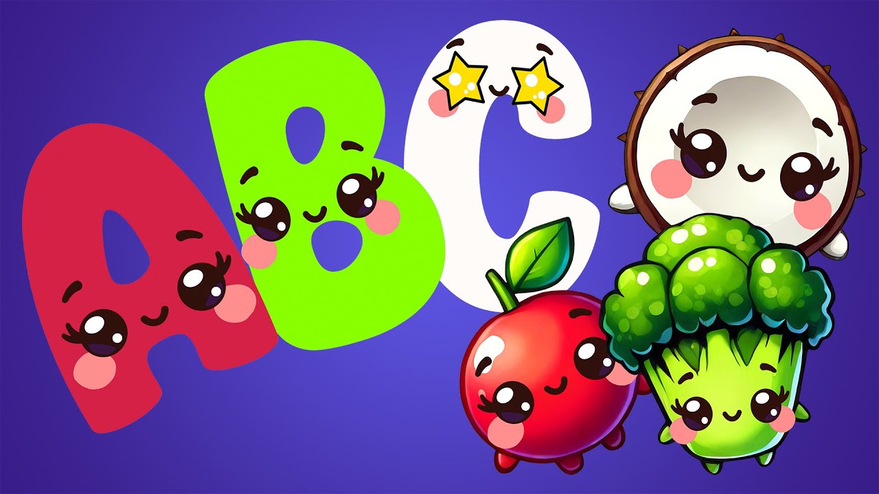 🥕🍎 ABC Song - Dancing Baby Fruits & Veggies! 🍎🥕 | Kids Learning