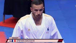 Final: DaCosta (FRA) dominates Figueira (BRA) in -67kg Kumite: Karate 1 Premier League Dubai 2020