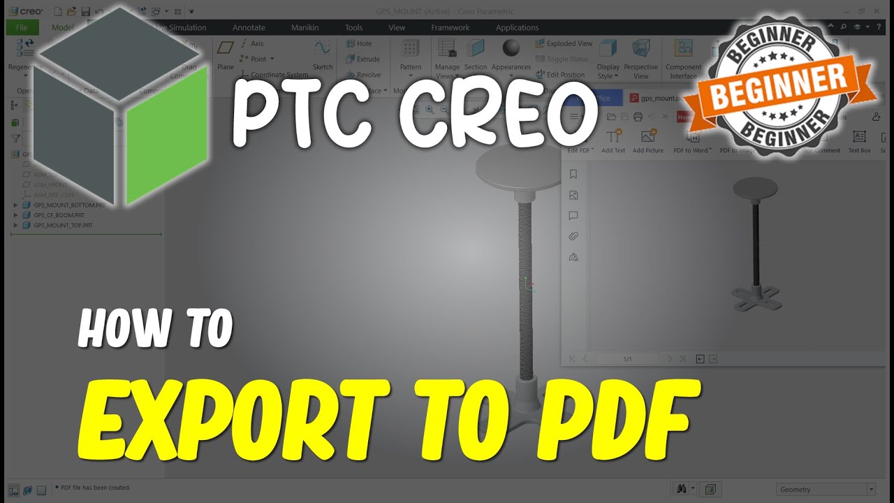 Creo Drawing.pdf Creo How To Export To PDF - YouTube
