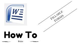How to Make Fillable Forms On Microsoft Word (2016) How to Make Fillable Forms On Microsoft Word (2016)