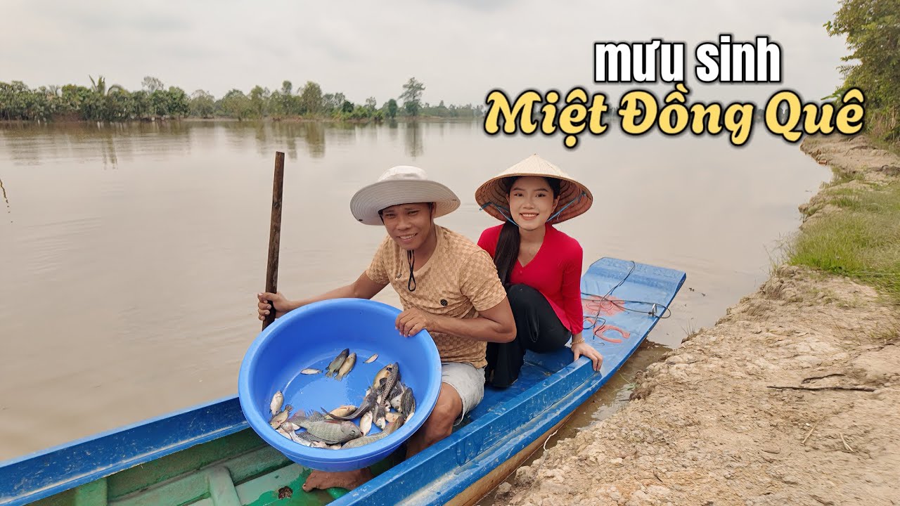Đi giăng trên cánh đồng quê. Cá đồng bông bí đậm đà món quê. Mưu sinh trên cánh đồng mùa nước nổi