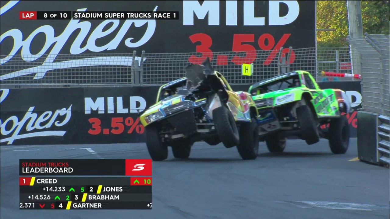 2016 Gold Coast Stadium SUPER Trucks Race 1 - YouTube