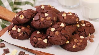 Triple Chocolate Brownie Cookies | The ULTIMATE Holiday Cookie Recipe!