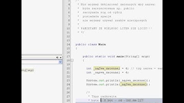 Kurs Java - zmienne i ich typy
