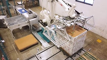Robotic Layer Palletizer - Cases & Unwrapped Trays Palletizing - NuMove