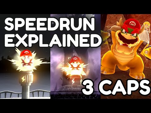 How to beat Mario Odyssey with only 3 CAPTURES (Full Commentated Speedrun)