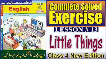 Little Things | Lesson No.13 | Exercise | Review 4 | English Class 4 | @The Biolish World