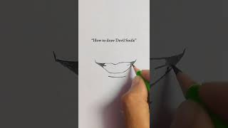 | How to draw Devil smile | YouTube Shorts | Easy Drawing Tutorial |