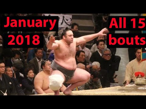 Tochinoshin all 15 bouts on Hatsu basho (January 2018)