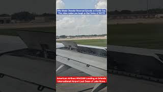 American Airlines N942AN Landing at Orlando International Airport With Who Wants Chowder Reversed