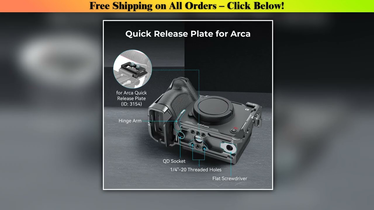 SmallRig FX30 FX3 Cage with Cable Clamp, Cold Shoe and NATO Rail Included, Modular Design for Sony