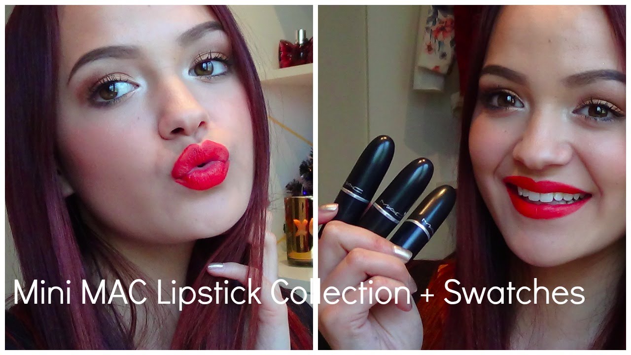 My Mini Mac Lipstick Collection Swatches Ginelle Russell Youtube