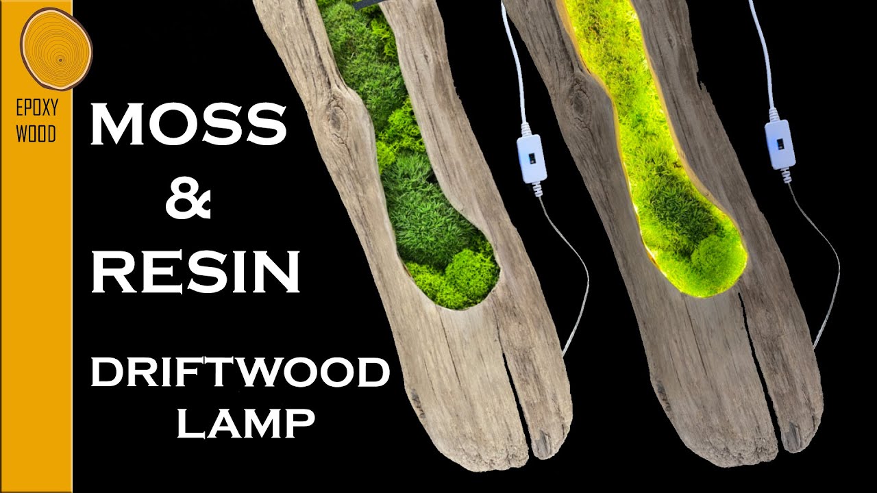 Driftwood Lamp with Moss and Resin – Unique and Easy to Make!