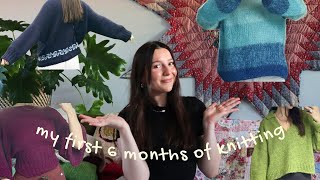 rating my handknit sweaters - from my first 6 months of knitting!