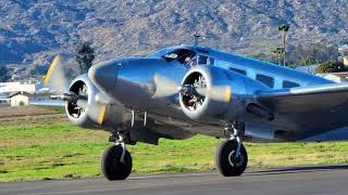 Final Flight Out Of Hemet: Farewell To Beechcraft Beech 18 #aviation #planespotting #beechcraft