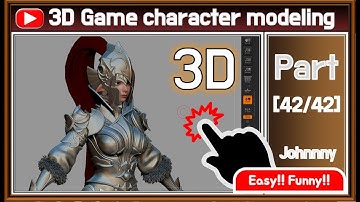 [ Johnnny ] |42/42|  3D Game Character Modeling tutorial | zbrush&3dmax | Seven Knights EVAN female