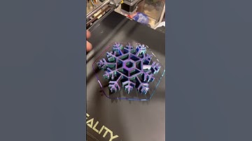 A 3D printed happy little accident. Snowflake ornament for the holidays in triextrusion pla. ❤️ it!