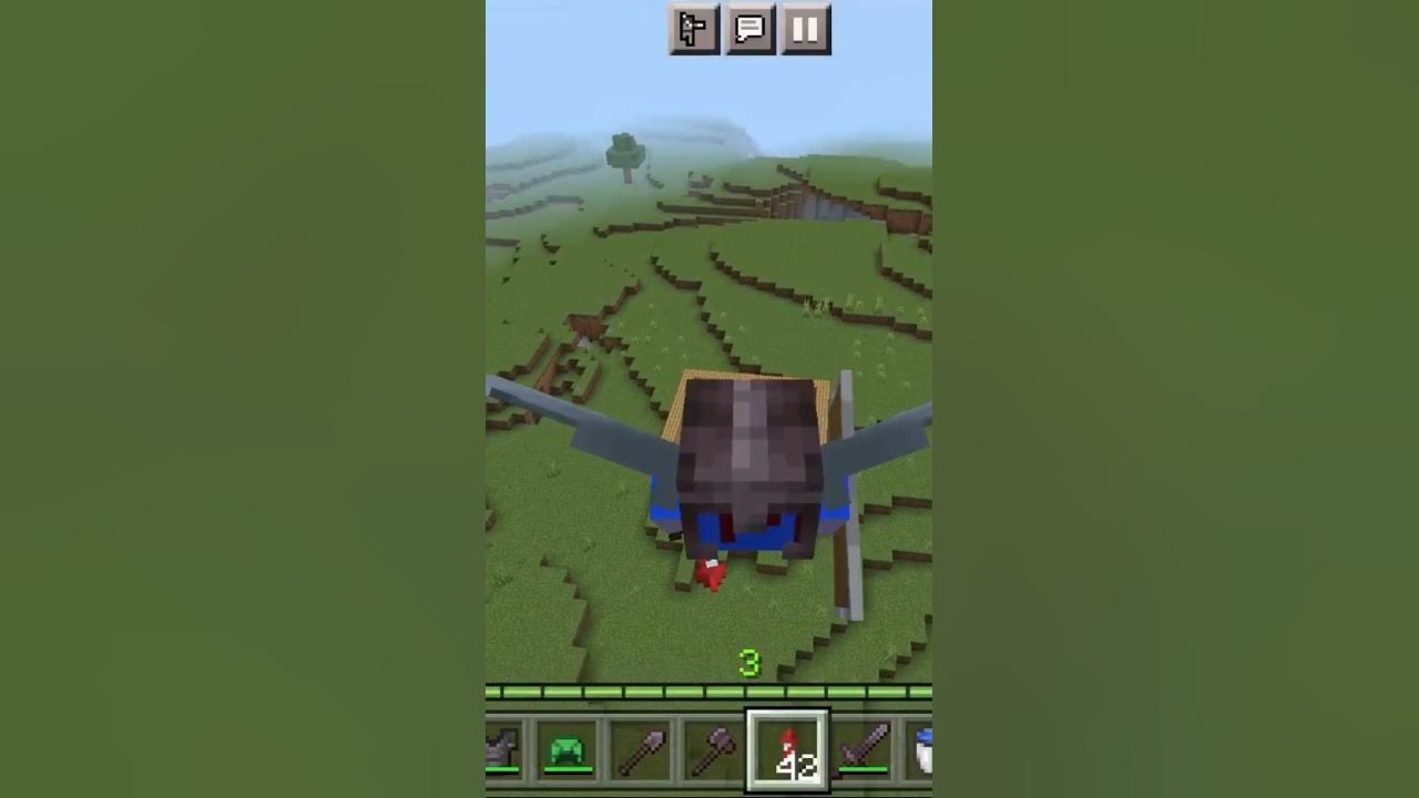 How to fly with elytra in Minecraft Pocket Edition shortsfeed shorts
