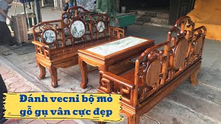 🛑 Đánh Vecni Xong Bàn Ghế Móc Mỏ Gỗ gụ Ta - Thương Hiệu Đồ Gỗ Quân Nga