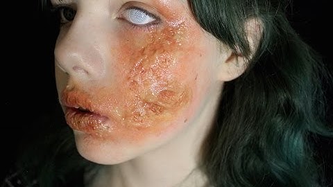 Using gelatine to create a third degree melting face burn