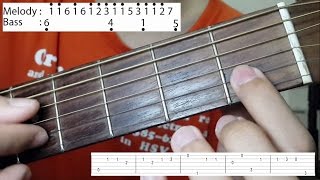 Video thumbnail of "[Tutorial]Alan Walker - Faded Fingerstyle Guitar Lesson with Number Notes"