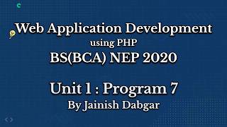 PHP Practical 7: Basic Calculator (Add/Sub/Mult) | BCA Sem 5 (NEP 2020) | By Jainish Dabgar
