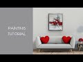 Easy textured art for beginners  abstract acrylic painting tutorial