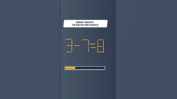 Move Only 1 Matchstick To Fix The Equation | M #shorts