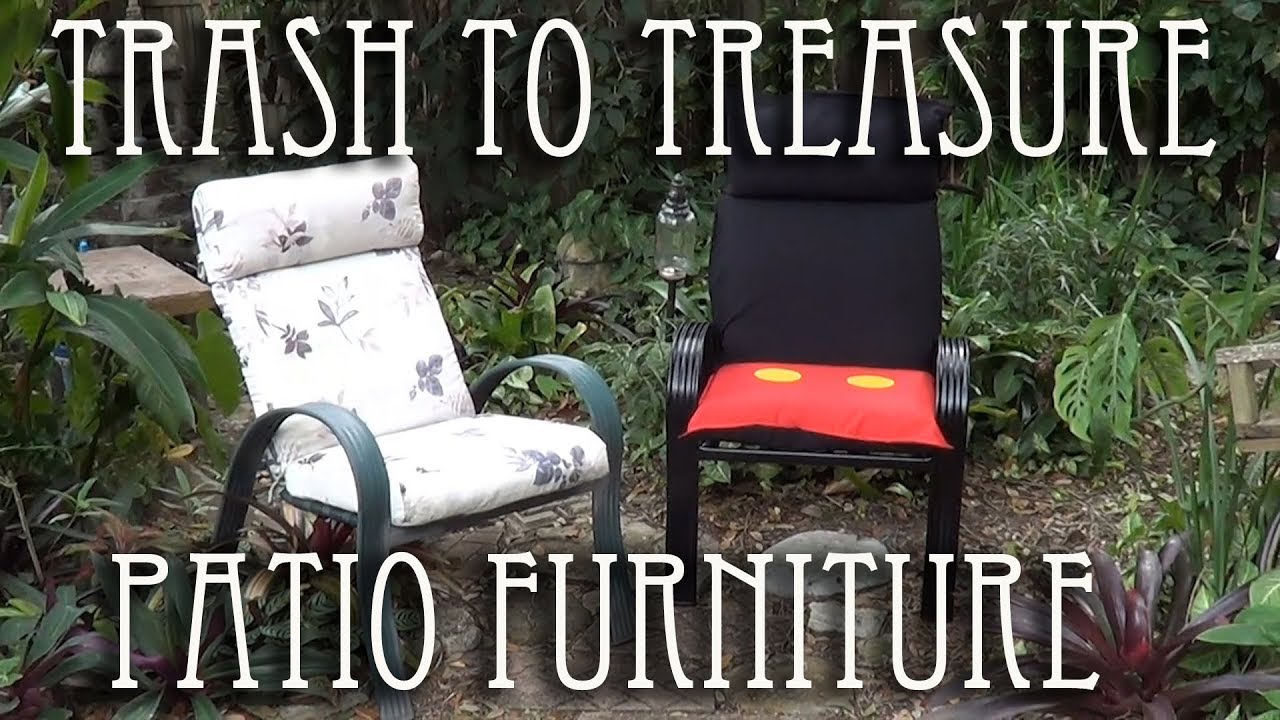 Upcycling patio chairs into unique custom themed design - YouTube