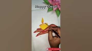 "Diwali Special Painting | Diya in Hand | Easy Acrylic Painting for Beginners 🎨" #shortvideo #diwali