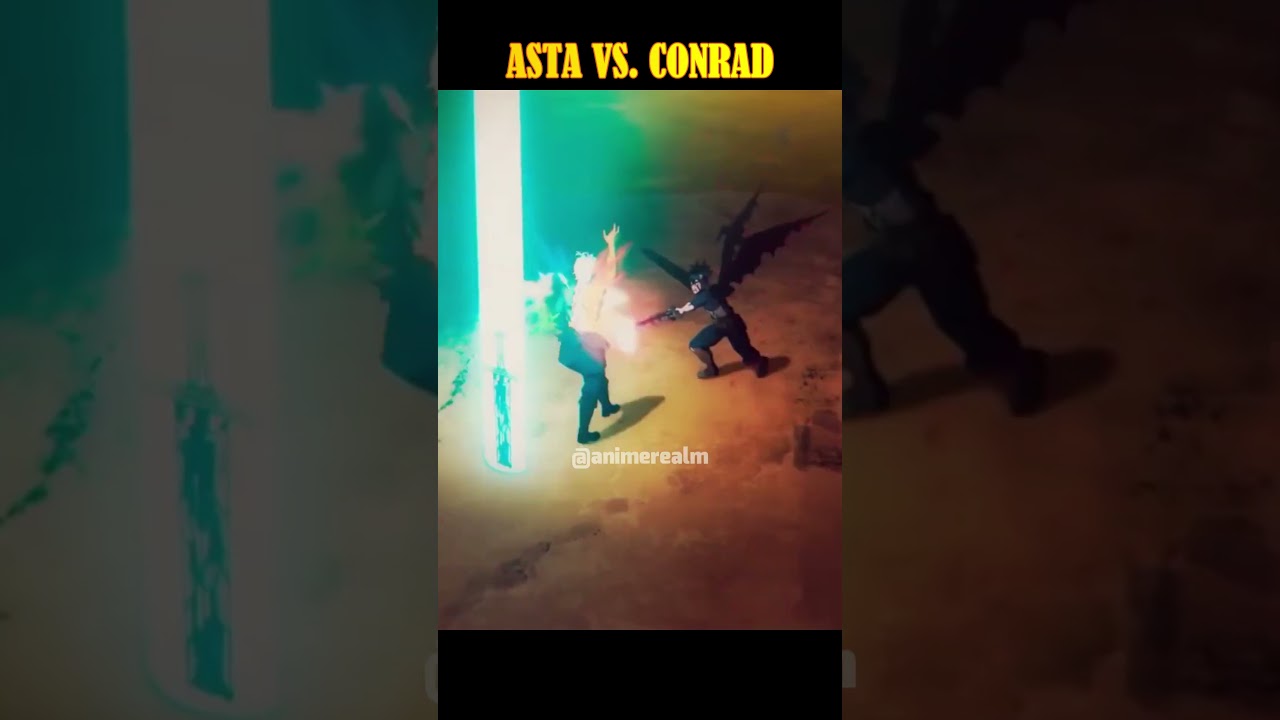 "My magic is never giving up!" Asta vs. Conrad, the battle begins!