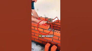 Professional Bricklaying Technique Using a Brick Trowel | Masonry Skills for Perfect Brick Walls
