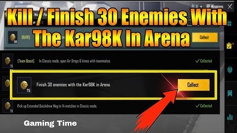 kill / Finish 30 Enemies With The #Kar98 In Arena #Kar98 #Gamingtime