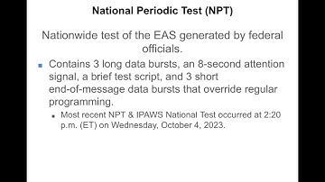 KANW Radio Broadcasting Class Session 7-6 National Periodic Test