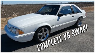 1993 Foxbody  4 Cylinder to 5.0 V8 SWAP, The Final Reveal Video