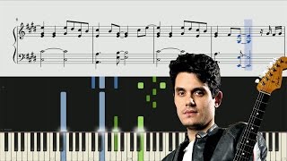 John Mayer - Slow Dancing in a Burning Room - Piano Tutorial + SHEETS