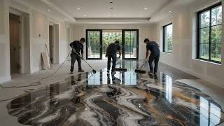 Luxury Metallic Epoxy Floor That Changes Everything ✨ #shorts