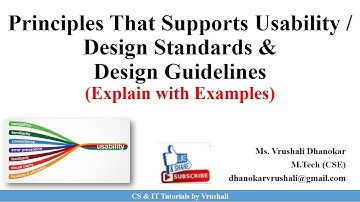HCI 5.1 Principles That Supports Usability | Design Standards & Design Guidelines