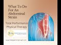 Physical Therapy for An Abdominal Strain