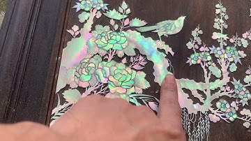 Kiệt tác cánh tủ chè khảm ốc đỏ sigapore hàng đặt của khách chỉ có 26 triệu thôi ạ