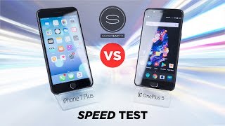 OnePlus 5 vs iPhone 7 Plus SPEED Test screenshot 1