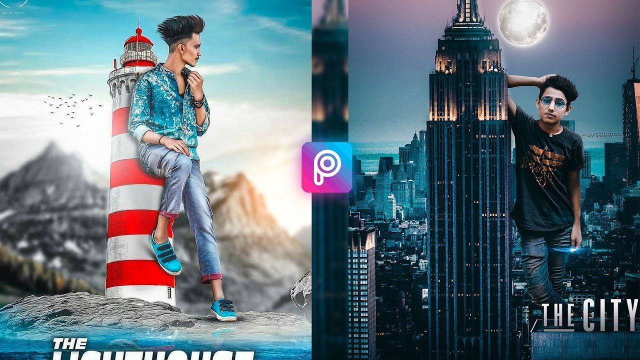 PicsArt the City Manipulation Editing Step by step in hindi || PicsArt Best  manipulation editing - YouTube