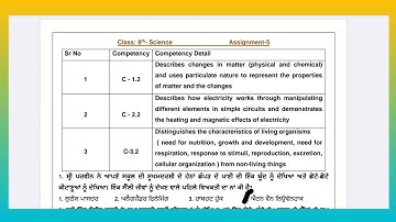 8th Class Science|Assignment No.5 Solution|CEP 2025|Competency enhancement program|