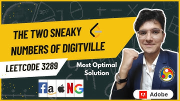 The Two Sneaky Numbers of Digitville | LeetCode 3289 | Brute & Optimal Solution