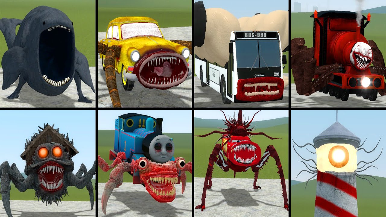 ALL NEW MONSTER: THE BLOOP, CAR EATER, BUS EATER, CHOO CHOO CHARLES, MONSTER HOUSE IN GMOD!!