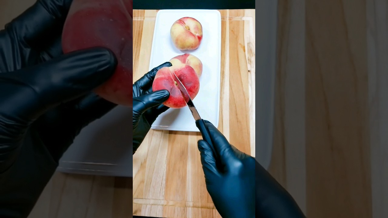 Donut Peaches/Fruit  Cutting  and Carving Trick/Decoration Ideas/Fruit Art
