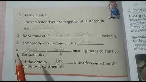 class 4: computer Chapter 4 Fill in the blanks page 28